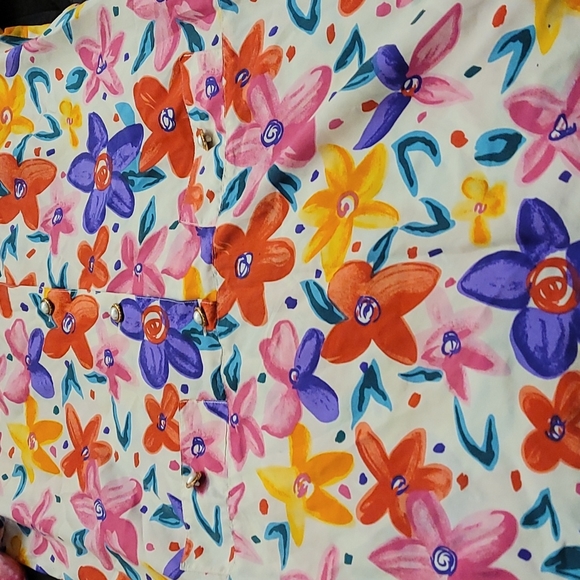 Vintage 100% silk tunic floral dress - Picture 11 of 12